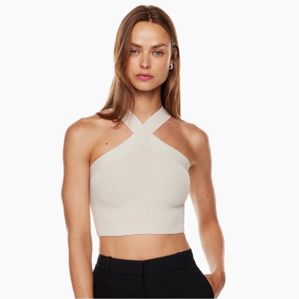 BNWT Aritzia Babaton Cross Neck Sculpt Knit